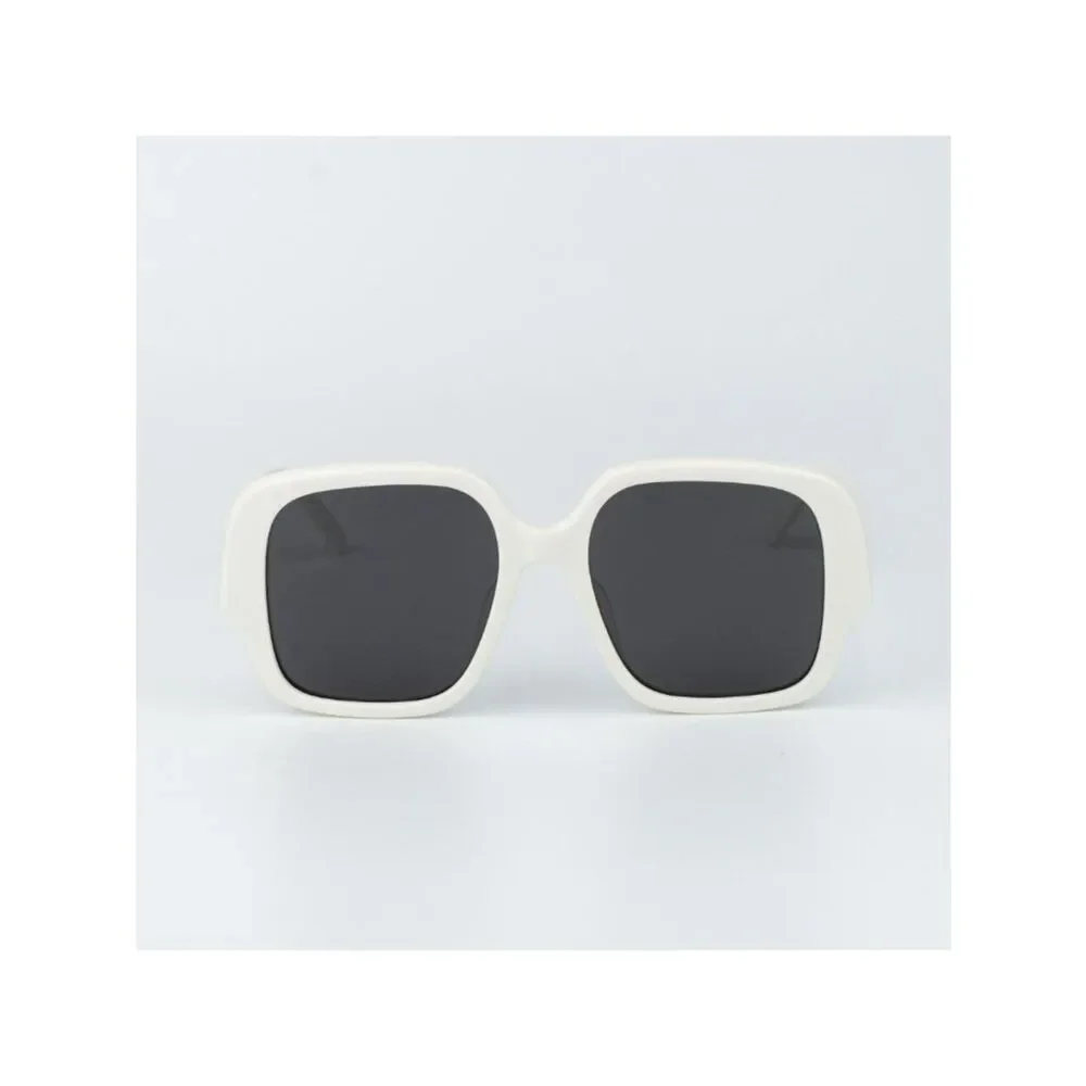 Loewe Women Sunglasses Ivory Smoke Square LW40134U 25A NEW AUTHENTIC